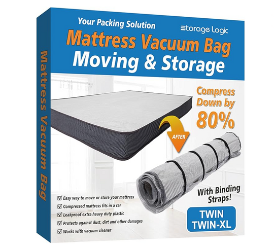 Good: Storage Logic foam mattress vacuum bag